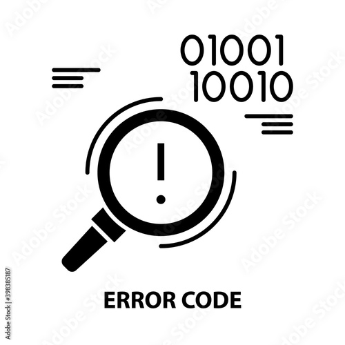 Error Code Icon Black Vector Sign With Editable Strokes Concept Illustration Wall Mural Nina Error Code Icon Black Vector Sign With Editable Strokes Concept Illustration Wall Mural Nina