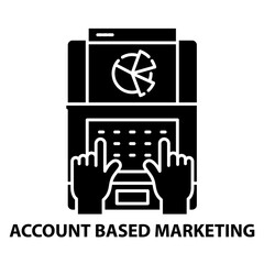 account based marketing icon, black vector sign with editable strokes, concept illustration