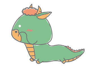 前を向いて走るゆるかわな辰（たつ）