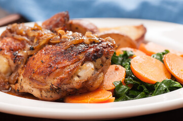 chicken thighs with vegetables