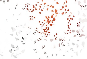 Light red, yellow vector pattern with chaotic shapes.