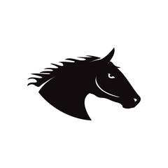Horse head icon design template vector isolated illustration
