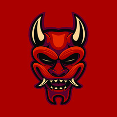 Red oni mask