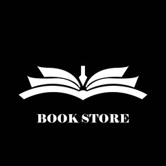 open book nib vector gor education logo simple
