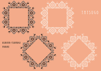 奄美大島紬龍郷柄レースのかわいいフレーム