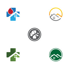 Set Home Vector icon illustration design template