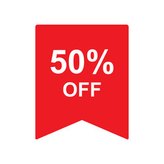 50% off discount shopping icon