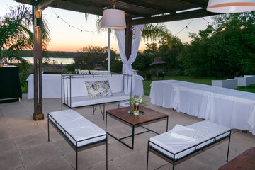 table and chairs on the terrace