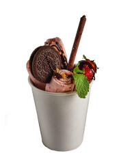 chocolate ice cream with Oreo