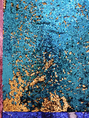 Shiny, Blue And Gold Sequins