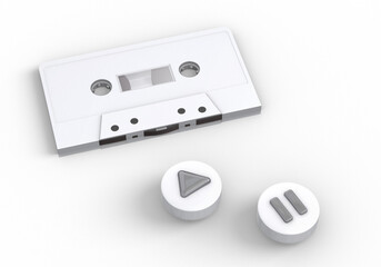 Fototapeta premium mockup cassette tapes 3d rendering.