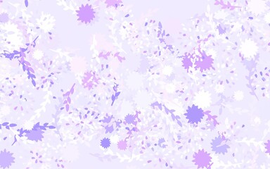 Fototapeta na wymiar Light Purple vector doodle pattern with flowers