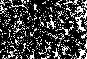 Black and white vector pattern with spheres.