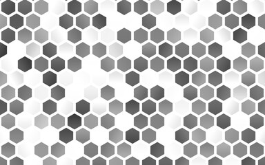 Light Silver, Gray vector texture with colorful hexagons. White background with colorful hexagons. Pattern can for your ad, booklets.