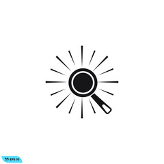 Icon vector graphic of pan cooking, good for template app etc