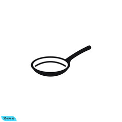 Icon vector graphic of pan cooking, good for template app etc