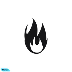 Icon vector graphic of fire, good for template