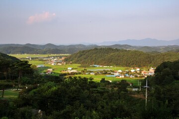 Fototapeta premium village in the mountains