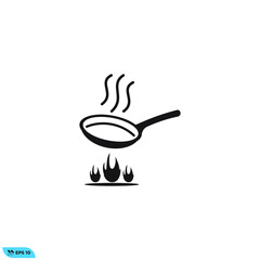 Icon vector graphic of cooking, good for template app
