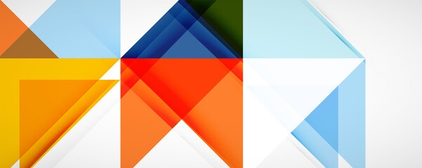 Set of vector triangle geometric backgrounds. Vector illustration for covers, banners, flyers and posters and other designs