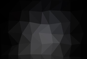 Dark Black vector shining triangular template.