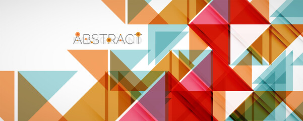 Set of vector triangle geometric backgrounds. Vector illustration for covers, banners, flyers and posters and other designs