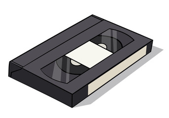 VHS Cassette. Video tape record system