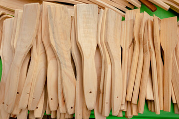 wooden spoons and kitchen utensils