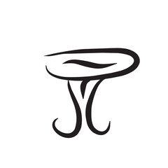 Table icon logo design template