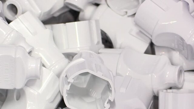 Plastic Manufactured Pipe Pieces Newly Created in Factory