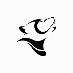 The wild wolf animal logo is suitable for animal lovers etc.