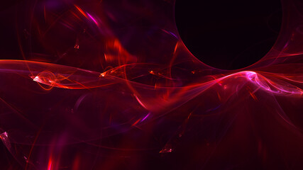 3D rendering abstract multicolor fractal light background