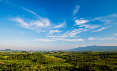 Fototapeta na wymiar Nature beautiful blue sky view landscape in national park in Thailand