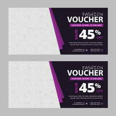 Vector illustration, creative business voucher template can be used for all Fashion needs