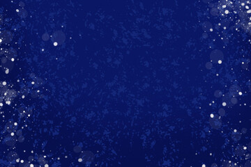 Merry Christmas and Happy Holidays greeting card, frame, banner. New Year. Noel. Christmas ornaments and gift box on blue background top view. Winter xmas holiday theme. Flat lay