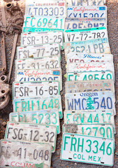 license plates of different years