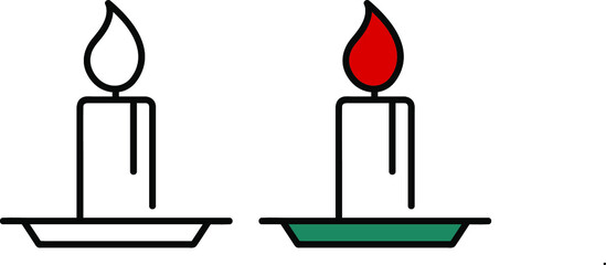 candles icon isolated on white background from celebration collection. candles icon trendy and modern candles symbol for logo, web, app, UI. candles icon simple sign. candles icon flat vector 