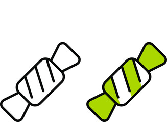 candy icon isolated on white background from sweets and candies collection. candy icon trendy and modern candy symbol for logo, web, app, UI. candy icon simple sign. candy icon flat vector illustratio