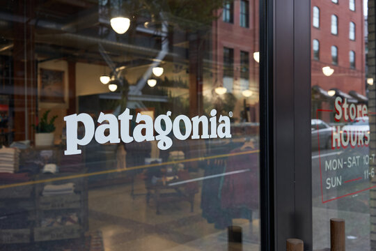 Portland, Oregon, USA - Sep 16, 2019: Patagonia, The Outdoor Apparel Company's Portland Retail Store On West Burnside Street.