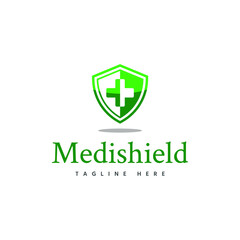 GREEN MEDICAL SHIELD LOGO TEMPLATE