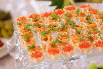 Appetizer canapés