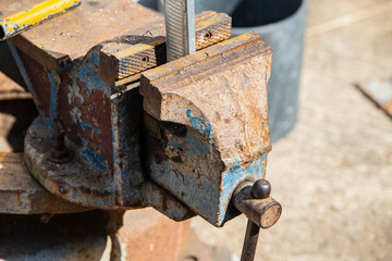 detail of an rusty lock