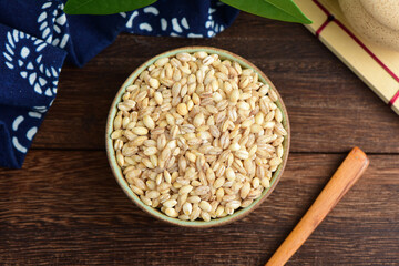 Wheat kernel on the background of retro Chinese style