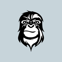 cool monkey logo design vector illustrator