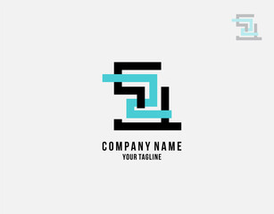 Letter SRT logotype on white background in vector illustration