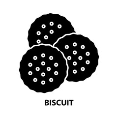 biscuit symbol icon, black vector sign with editable strokes, concept illustration