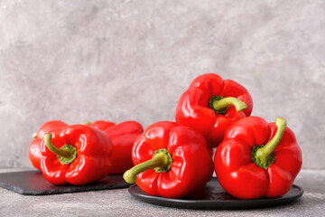 Red bell pepper on light background