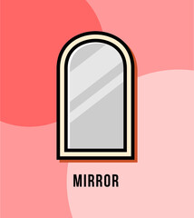 Frame mirror vector design - wood frame illustration symbol