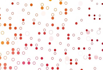 Light Red, Yellow vector pattern with spheres.