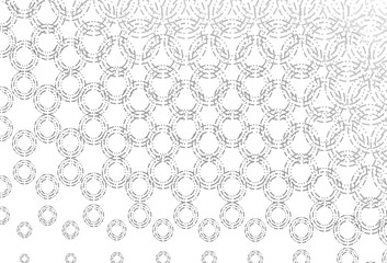 Light silver, gray vector texture with disks.